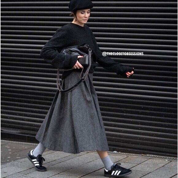 ZARA BLOGGER FAVE!!! Wool-Blend Midi Skirt NWT - Picture 10 of 16